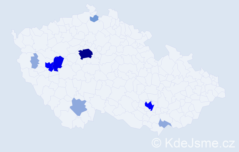 Příjmení: 'Audes', počet výskytů 24 v celé ČR