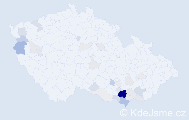 Příjmení: 'Hicl', počet výskytů 78 v celé ČR