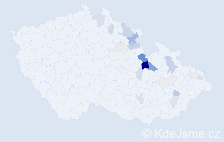 Příjmení: 'Killarová', počet výskytů 59 v celé ČR