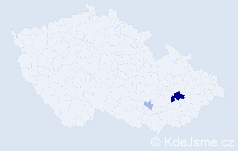 Příjmení: 'Govender', počet výskytů 3 v celé ČR