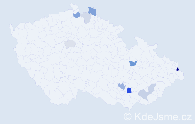 Příjmení: 'Schieblová', počet výskytů 22 v celé ČR