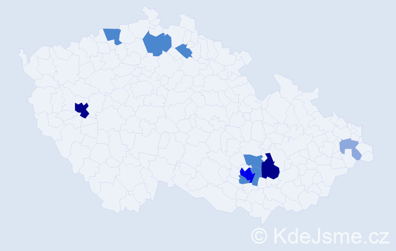 Příjmení: 'Ratislav', počet výskytů 33 v celé ČR