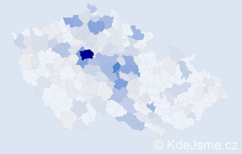 Příjmení: 'Semerád', počet výskytů 826 v celé ČR