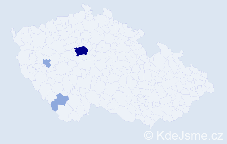 Příjmení: 'Vujović', počet výskytů 8 v celé ČR