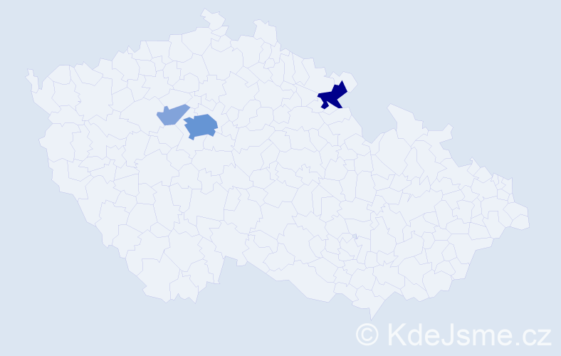 Příjmení: 'Tiefa', počet výskytů 13 v celé ČR