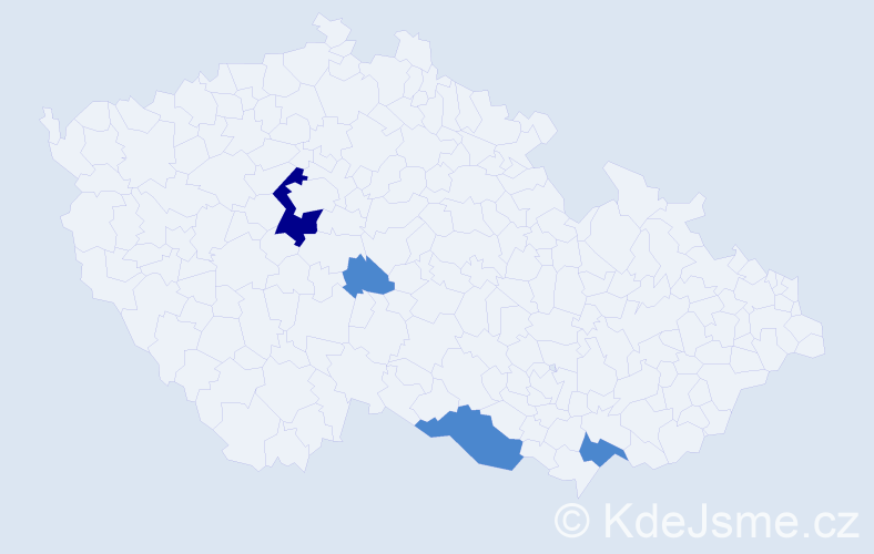 Příjmení: 'Paradeiser', počet výskytů 6 v celé ČR