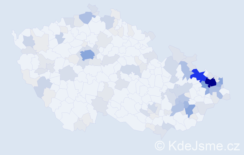 Příjmení: 'Vajda', počet výskytů 484 v celé ČR