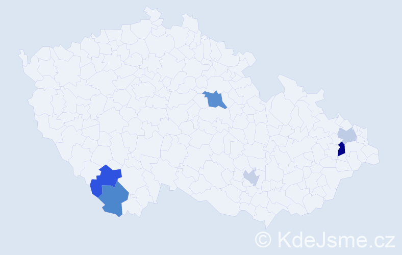 Příjmení: 'Elliott', počet výskytů 8 v celé ČR