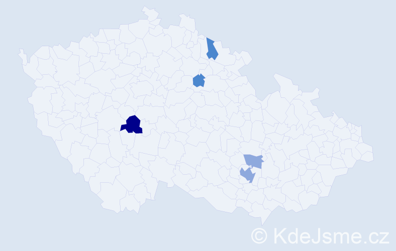 Příjmení: 'Palátková', počet výskytů 11 v celé ČR