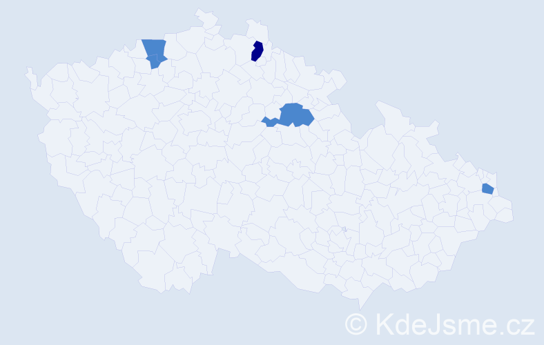 Příjmení: 'Lucik', počet výskytů 7 v celé ČR