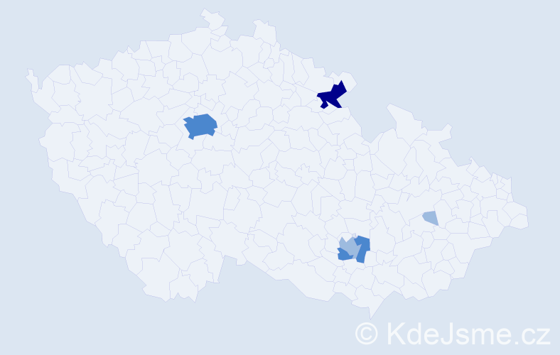 Příjmení: 'Manolov', počet výskytů 10 v celé ČR