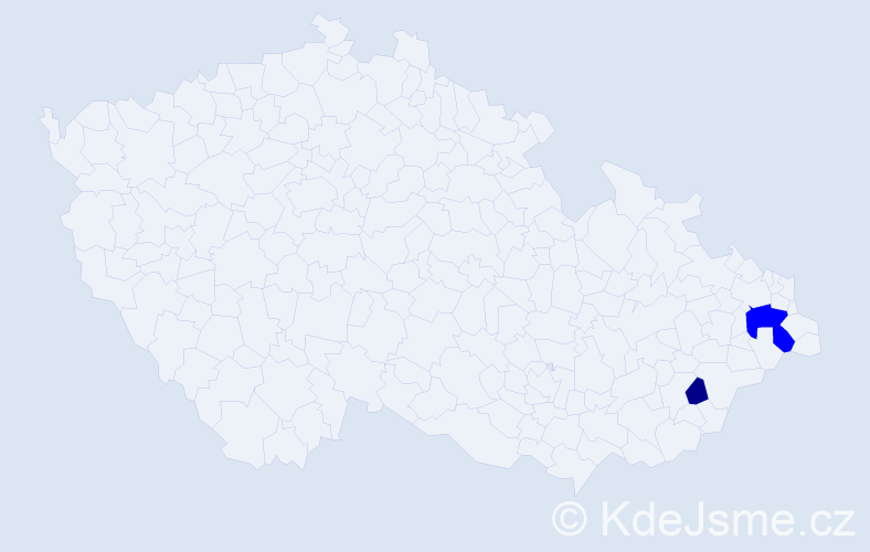 Příjmení: 'Kaulinec', počet výskytů 7 v celé ČR