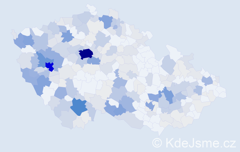 Příjmení: 'Bouda', počet výskytů 1081 v celé ČR