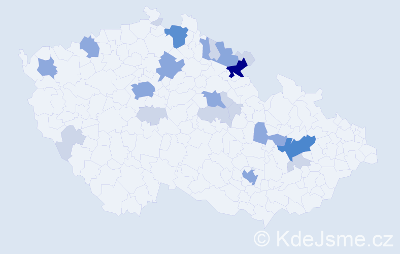Příjmení: 'Kolisková', počet výskytů 60 v celé ČR