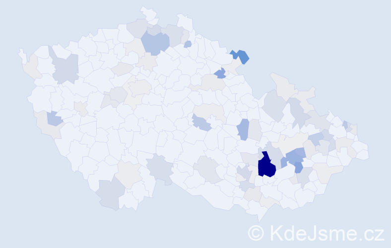 Příjmení: 'Plhalová', počet výskytů 258 v celé ČR