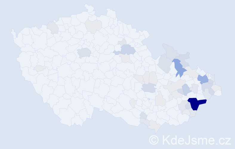 Příjmení: 'Zapalač', počet výskytů 174 v celé ČR