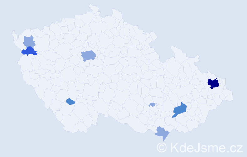 Příjmení: 'Sasko', počet výskytů 16 v celé ČR