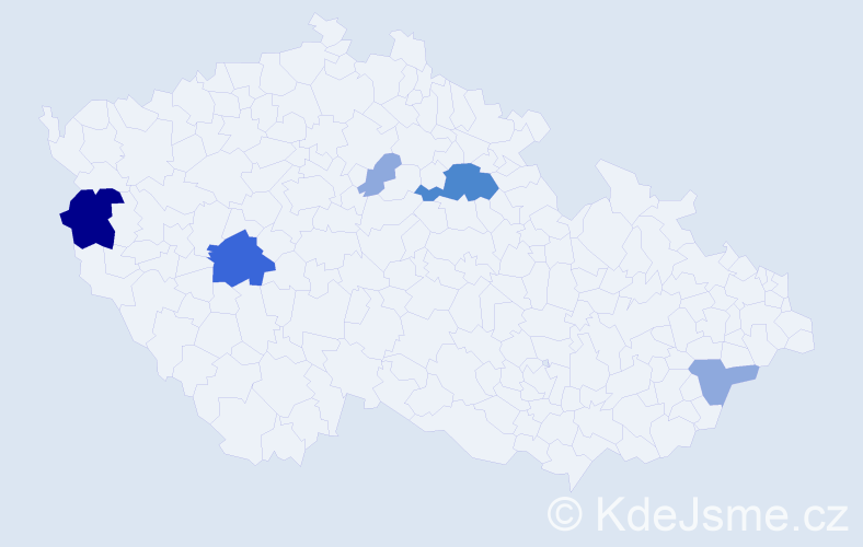 Příjmení: 'Vojtechová', počet výskytů 16 v celé ČR