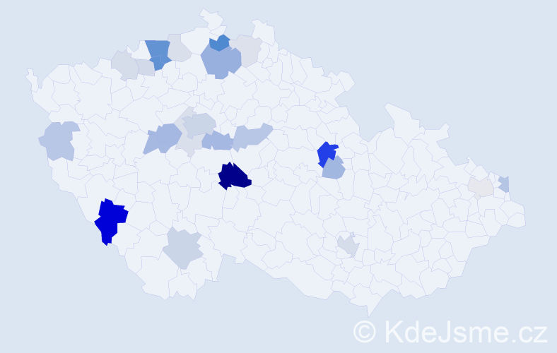 Příjmení: 'Kornová', počet výskytů 66 v celé ČR