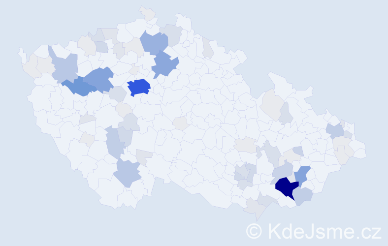Příjmení: 'Knotová', počet výskytů 290 v celé ČR