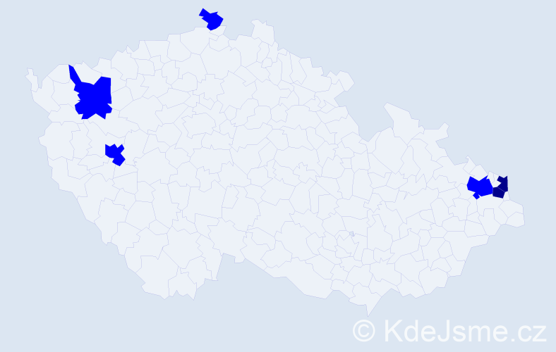 Příjmení: 'Andruška', počet výskytů 8 v celé ČR