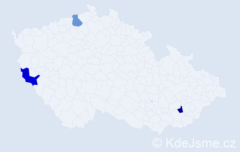 Příjmení: 'Reiterer', počet výskytů 3 v celé ČR