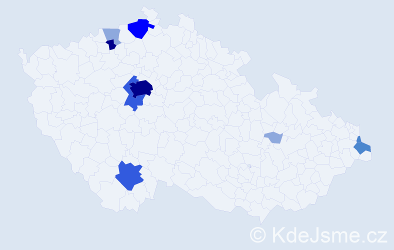 Příjmení: 'Lanz', počet výskytů 26 v celé ČR