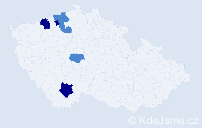Příjmení: 'Kochlöffel', počet výskytů 14 v celé ČR
