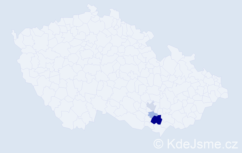Příjmení: 'Jochlík', počet výskytů 11 v celé ČR