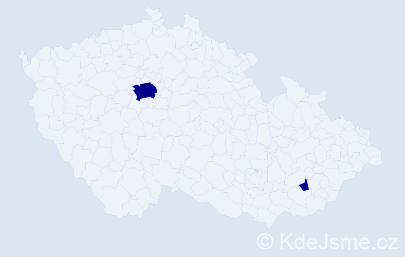 Příjmení: 'Badina', počet výskytů 2 v celé ČR