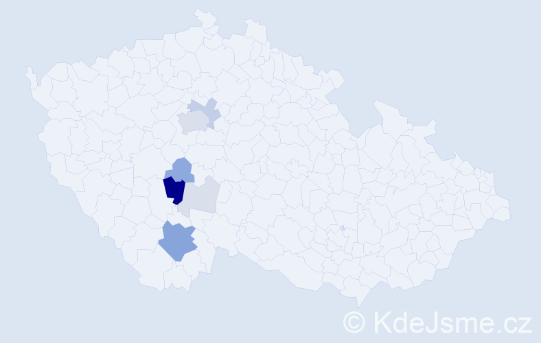 Příjmení: 'Tollingerová', počet výskytů 35 v celé ČR