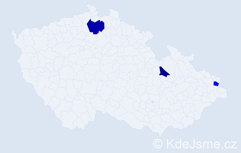 Příjmení: 'Fedorňák', počet výskytů 5 v celé ČR
