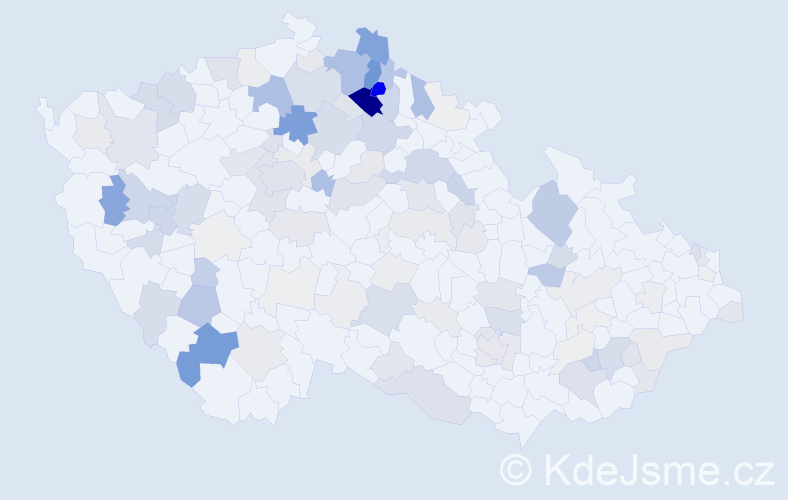 Příjmení: 'Bursa', počet výskytů 446 v celé ČR