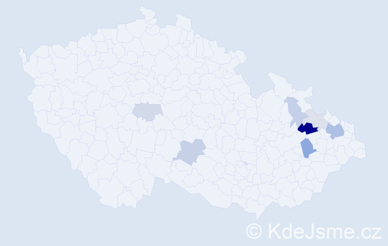 Příjmení: 'Wroblowská', počet výskytů 19 v celé ČR
