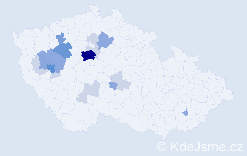 Příjmení: 'Frančeová', počet výskytů 51 v celé ČR