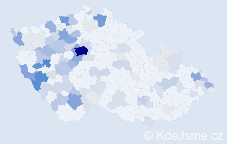 Příjmení: 'Hessová', počet výskytů 387 v celé ČR