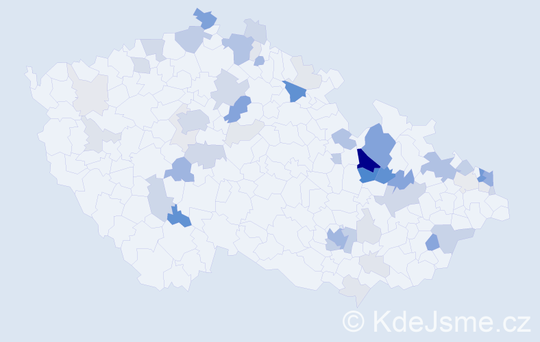Příjmení: 'Kristen', počet výskytů 179 v celé ČR