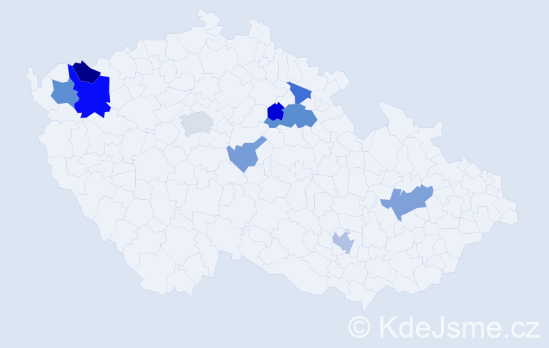 Příjmení: 'Piškaninová', počet výskytů 20 v celé ČR
