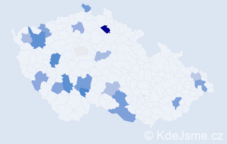 Příjmení: 'Andel', počet výskytů 32 v celé ČR