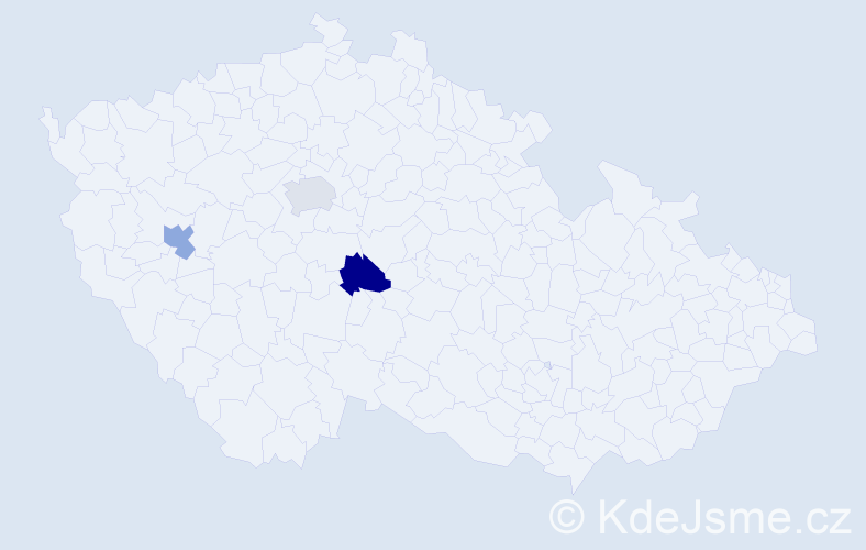 Příjmení: 'Cholakov', počet výskytů 3 v celé ČR