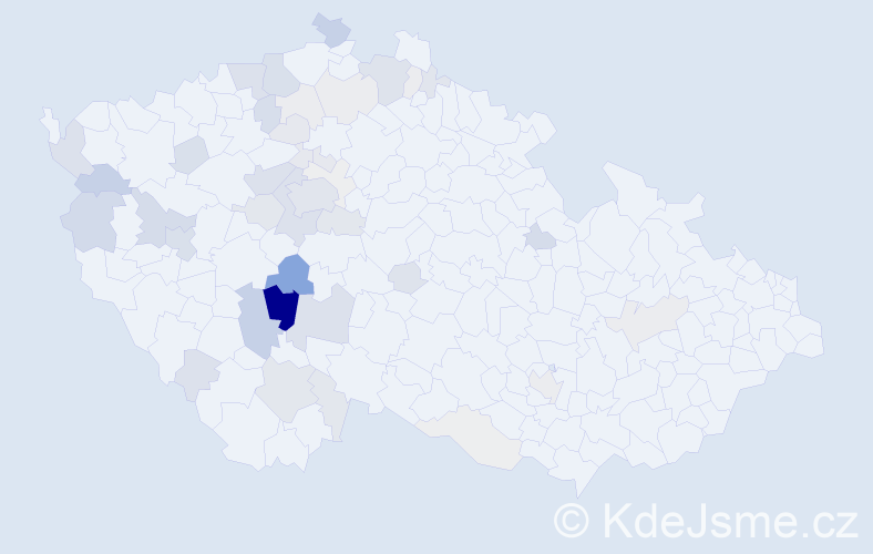 Příjmení: 'Mikota', počet výskytů 155 v celé ČR