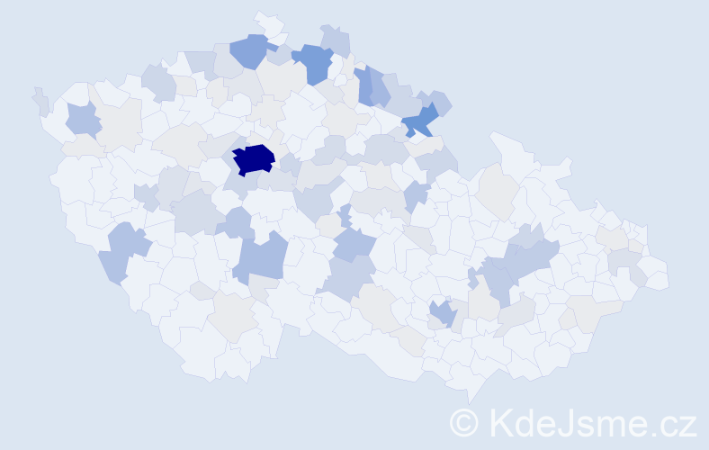 Příjmení: 'Martinová', počet výskytů 382 v celé ČR