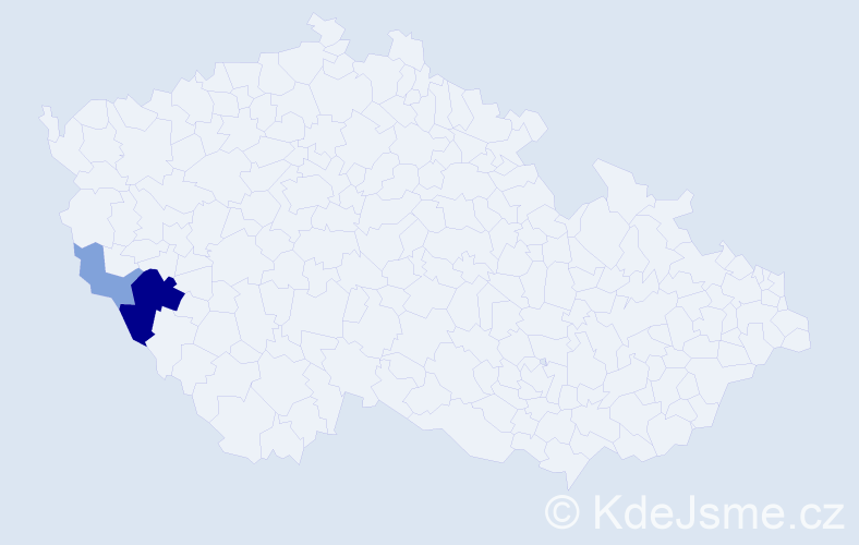 Příjmení: 'Doicsar', počet výskytů 6 v celé ČR