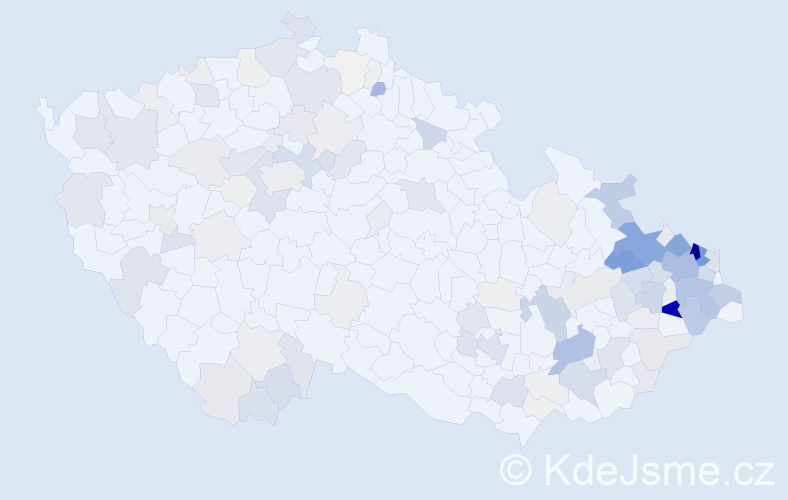 Příjmení: 'Adamčíková', počet výskytů 536 v celé ČR