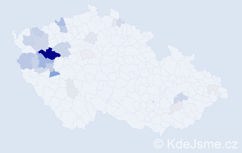 Příjmení: 'Plic', počet výskytů 76 v celé ČR