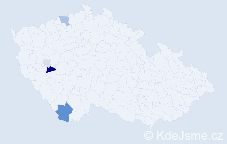 Příjmení: 'Neuberk', počet výskytů 8 v celé ČR