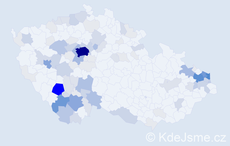 Příjmení: 'Sosnová', počet výskytů 377 v celé ČR