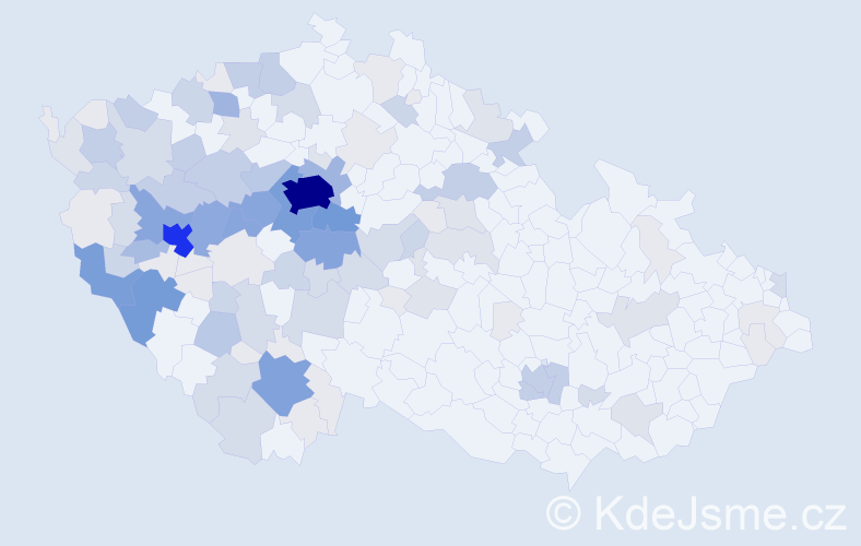 Příjmení: 'Hůrka', počet výskytů 430 v celé ČR