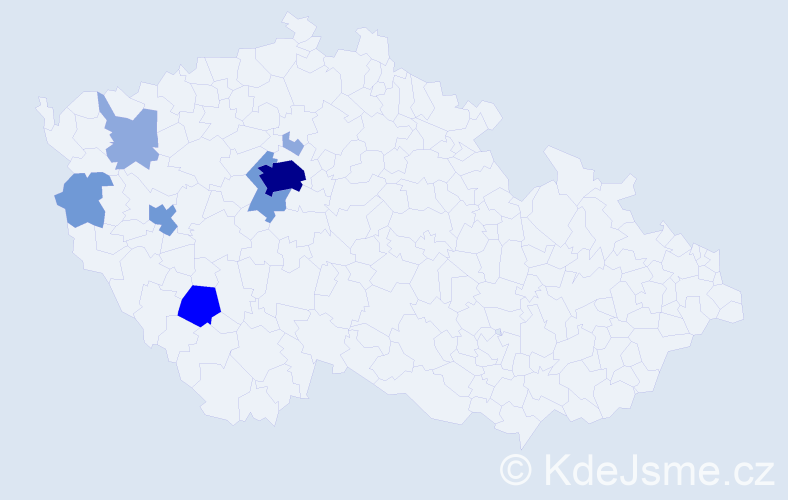 Příjmení: 'Lemer', počet výskytů 18 v celé ČR