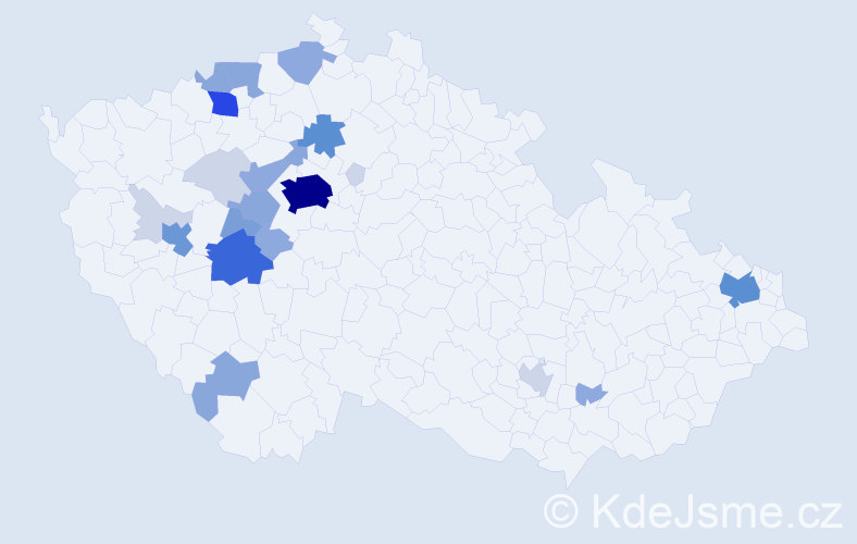 Příjmení: 'Hejnal', počet výskytů 79 v celé ČR
